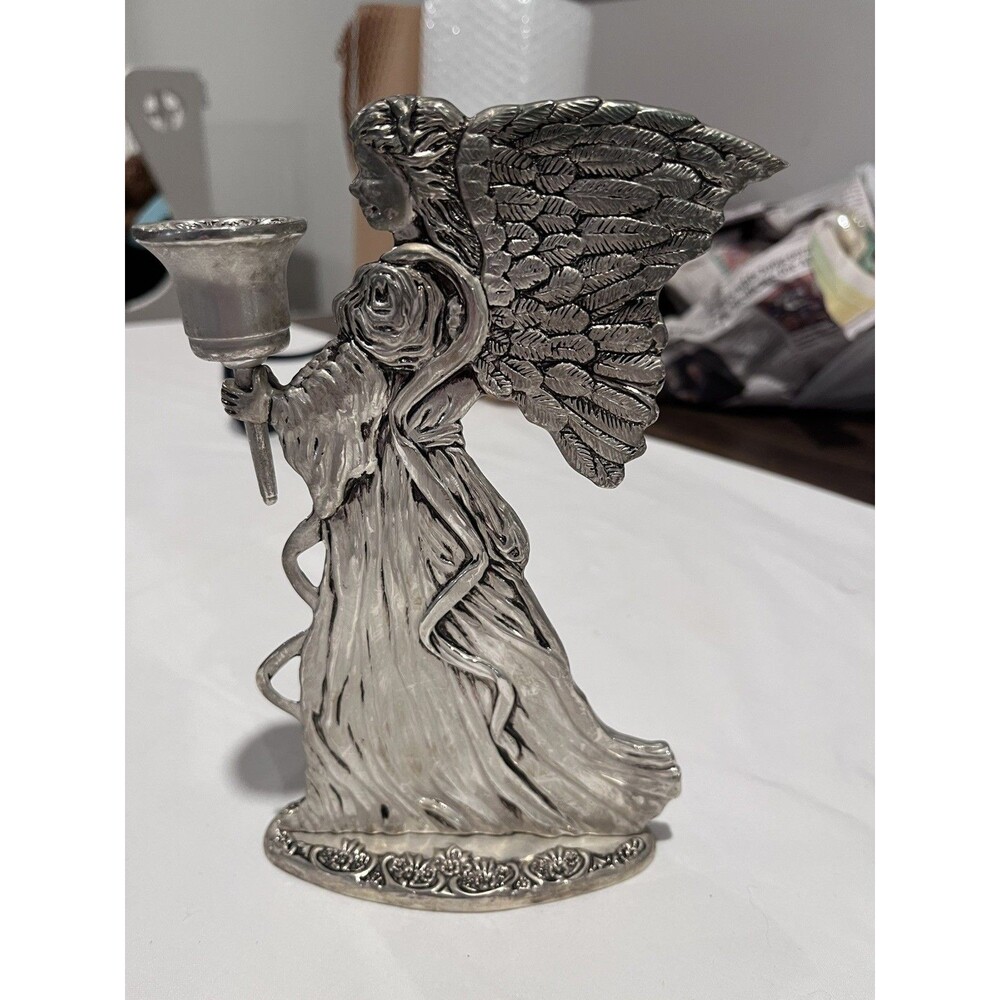 Godinger Silver Art Co. vintage cherub/angel candle holder